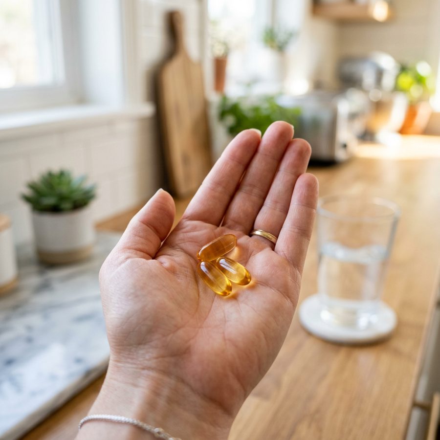 Three softgels a day