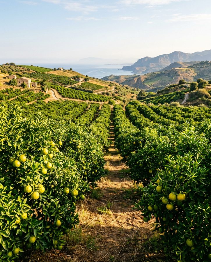 Bergamot grove in Calabria